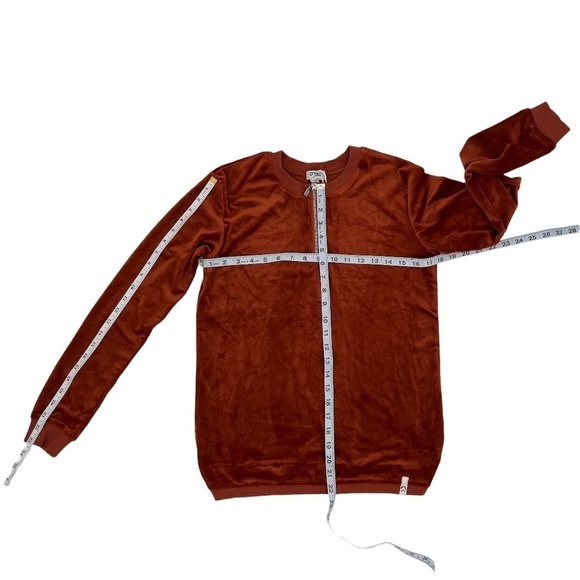 NWT Crew Kids Orange Velour 3/4 Zip Long Sleeve Top Size 18 Girl's - Picture 4 of 8